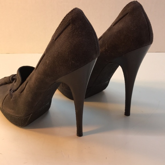 Yves Saint Laurent Gray Suede Heels Made in Italy Size 41 (US 10) - Picture 9 of 15